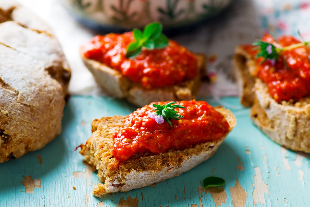 Brotaufstrich mit gegrillten Paprika