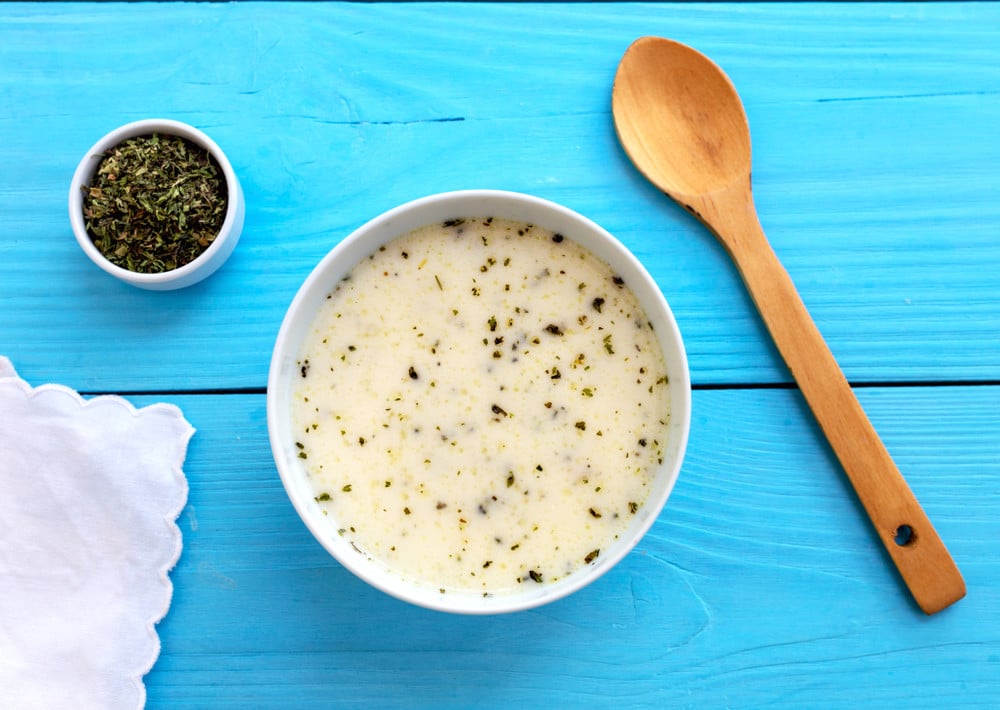 Herzhafte Lauchsuppe mit Haferflocken