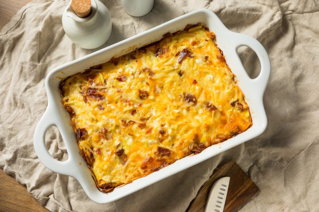 Reis Hackfleisch Auflauf mit Mais, Tomaten und Käse