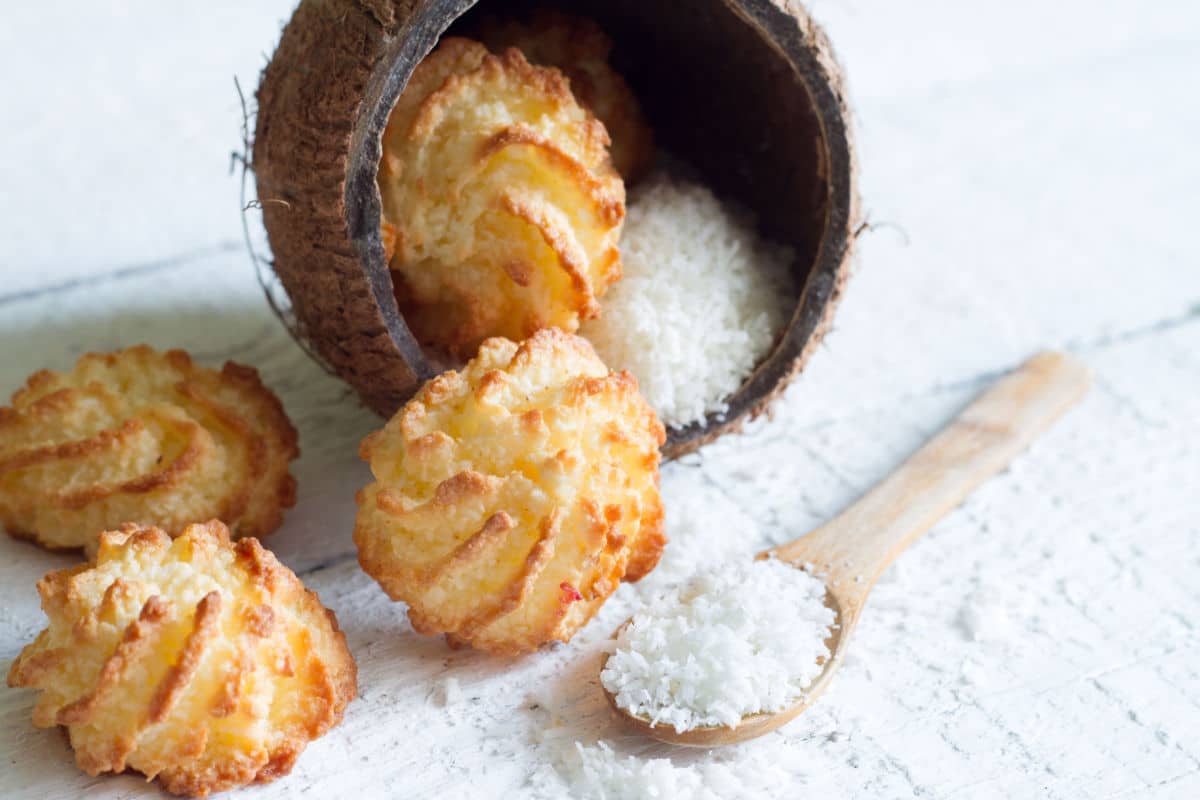 Saftige Kokosmakronen mit Vanille zu Weihnachten backen