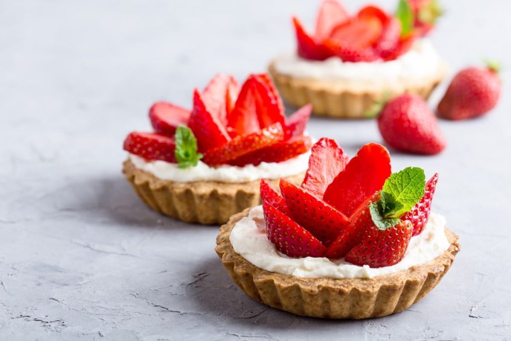 Torteletts mit Erdbeeren