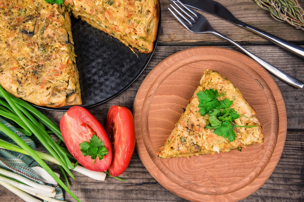 Zarter Gemüsekuchen mit Kohl