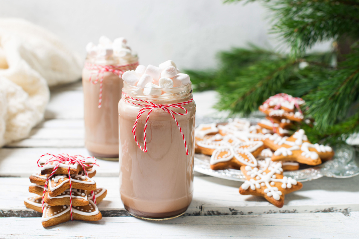 Heiße Schokolade mit Marshmallows