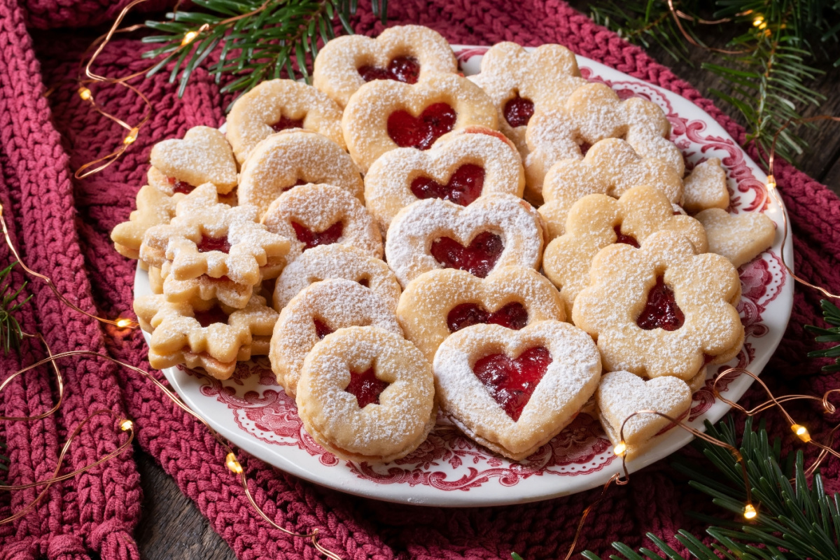 Weihnachtszauber zum Ausstechen Linzer Plätzchen