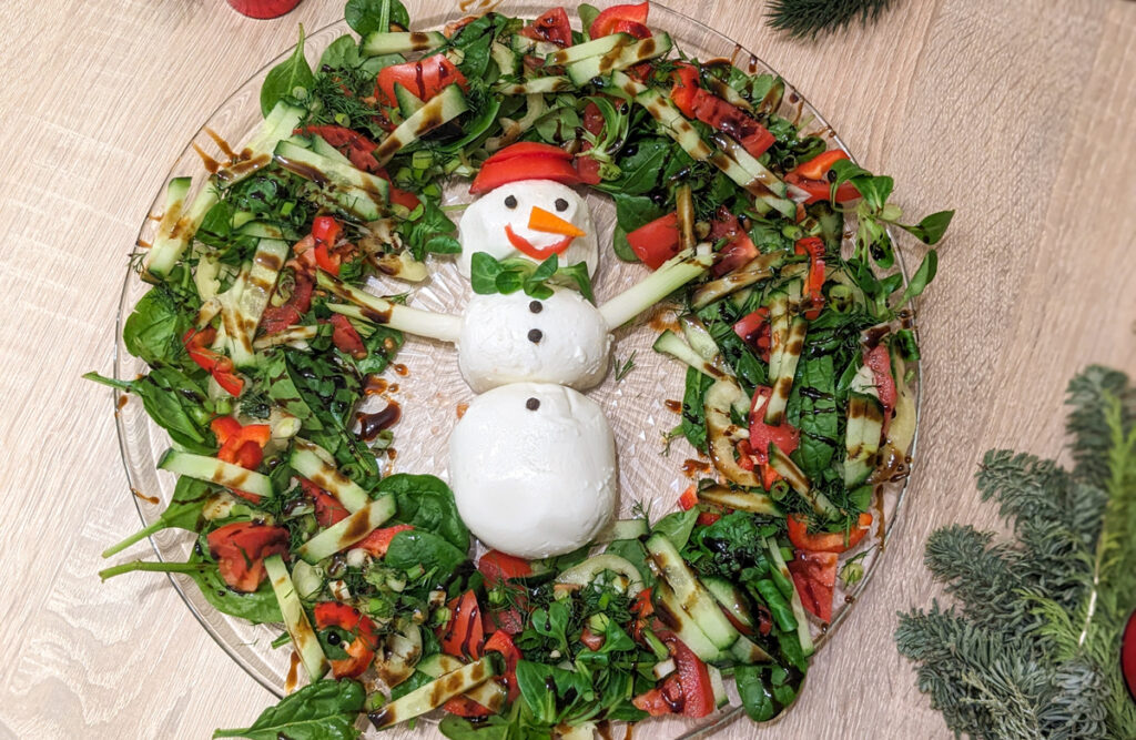 Grüner Salat für Weihnachtsmenü