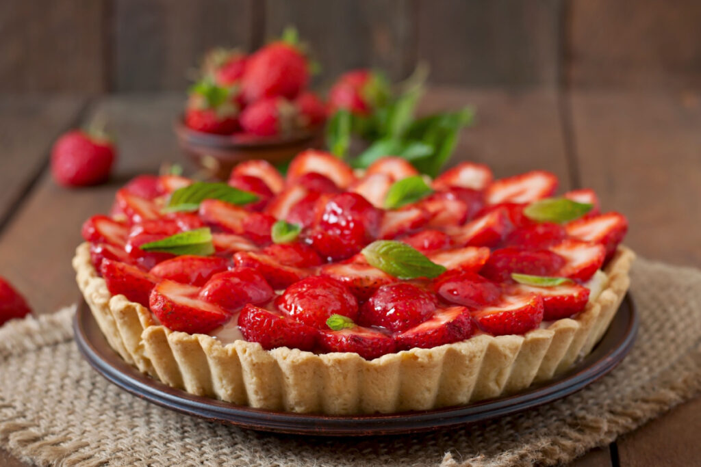 Fruchtiger Traum Erdbeerkuchen mit Vanillepudding