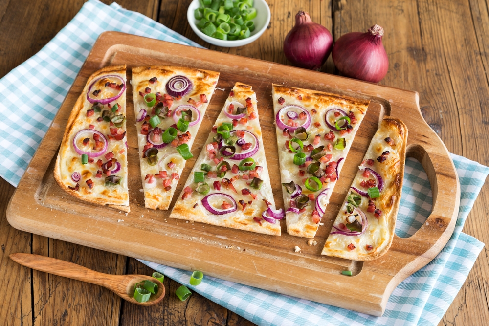 Der knusprige Genuss aus dem Elsass Flammkuchen