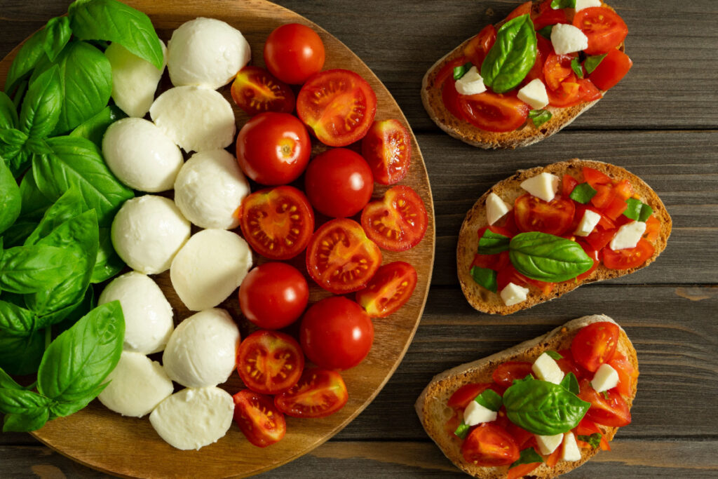 Frische Bruschetta Perfekte Vorspeise für den Sommer