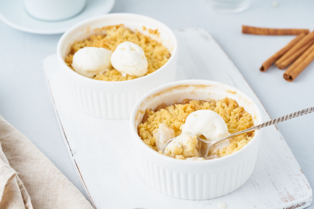 Mit Streuseln zum Glück Schneller Apfel Crumble