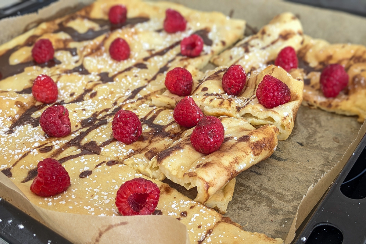 Pfannkuchen ohne Pfanne backen Pfannkuchen aus dem Ofen