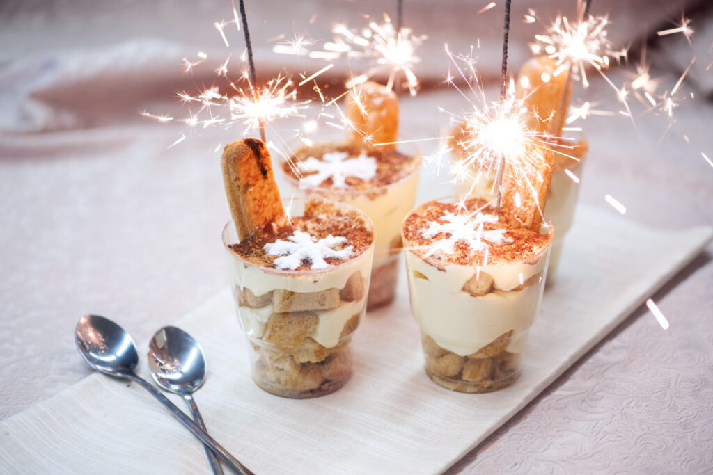 Kleines Glück im Glas Silvester Tiramisu