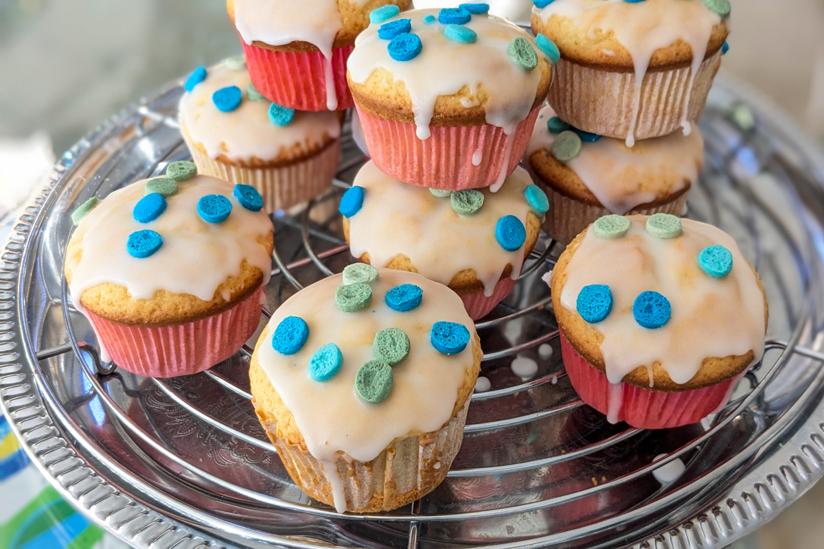 Zitronen-Muffins mit Zuckerguss aus dem Thermomix