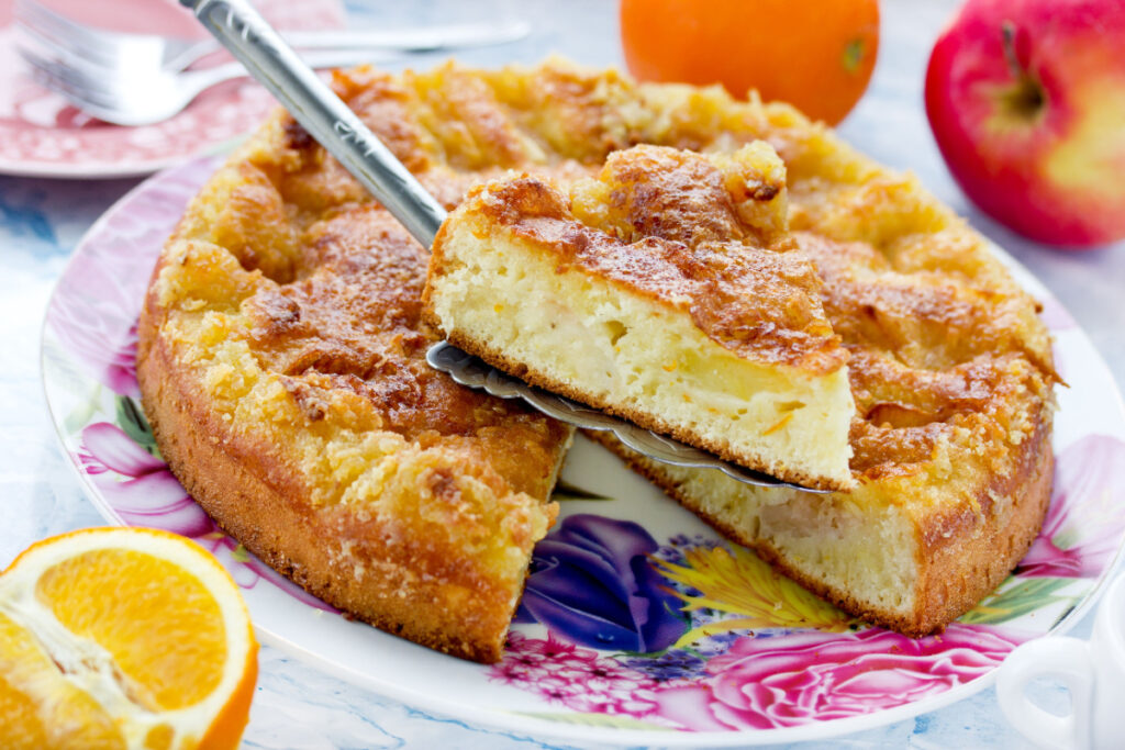 Fruchtgenuss pur Apfelkuchen mit Orangen