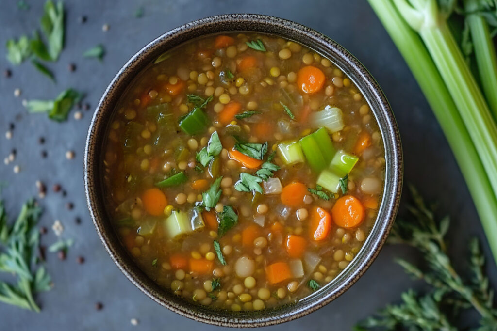 Wohlfühl-Suppe für kalte Tage Linsensuppe mit Karotten