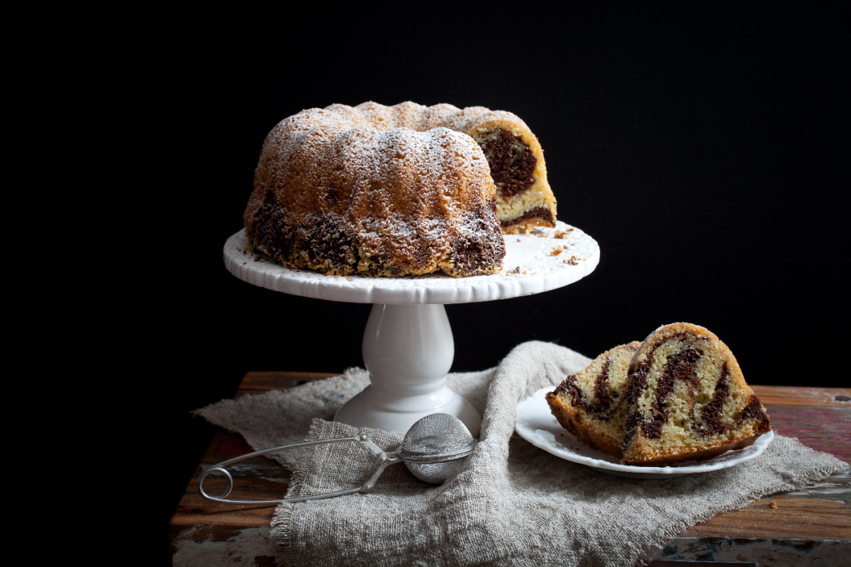 Das Beste aus zwei Welten Hell und dunkel im Marmorkuchen