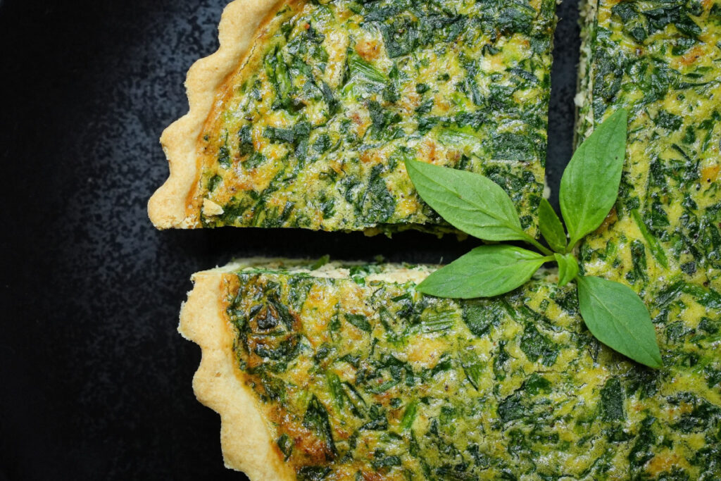 Knuspriger Teig, saftige Füllung Spinat-Quiche