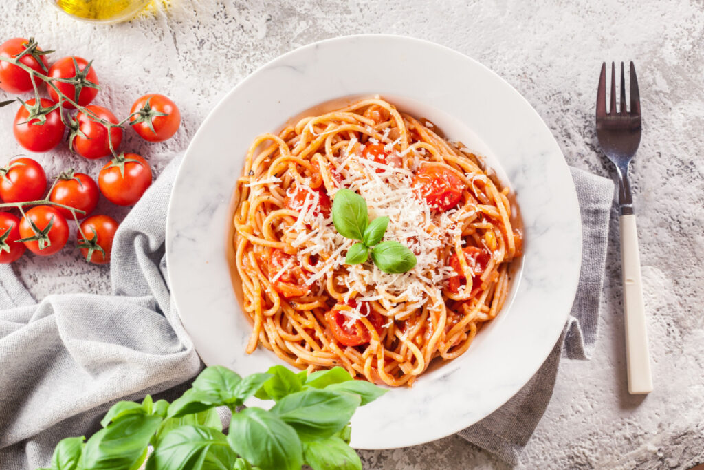 Tomatengenuss pur Spaghetti Napoli